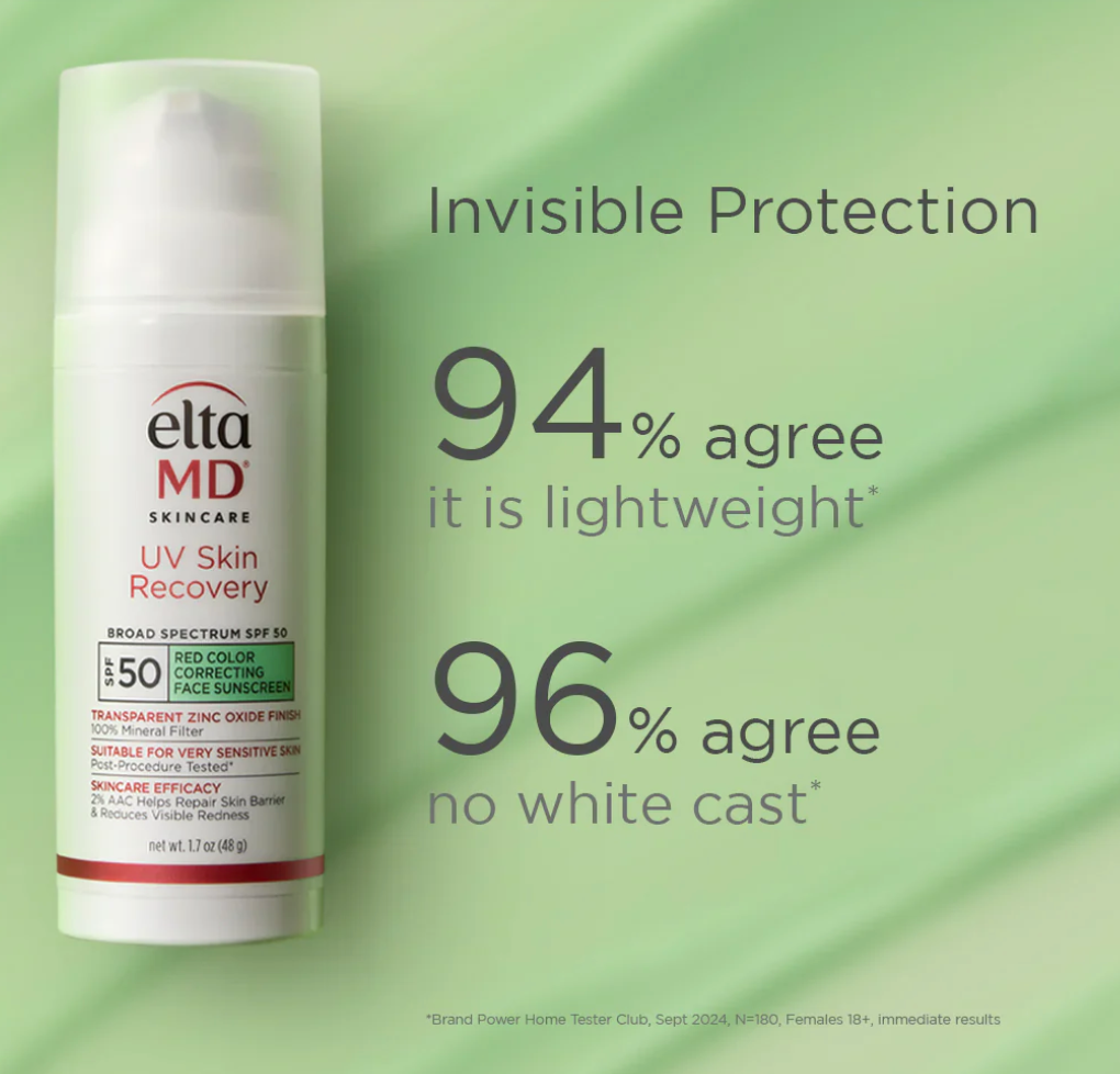 EltaMD UV Skin Recovery Red Color Correcting Green Tint SPF 50