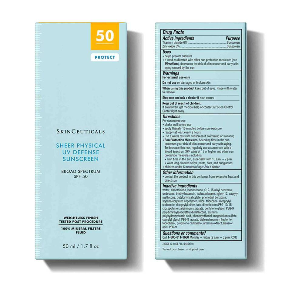 SkinCeuticals Sheer Physical UV Defense SPF 50 - Geria Dermatology